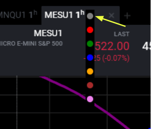Color linking dots on module tabs